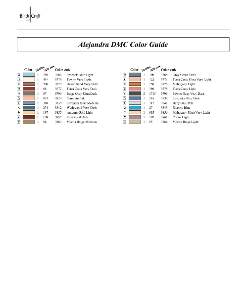 Alejandra Cross Stitch Chart Pattern