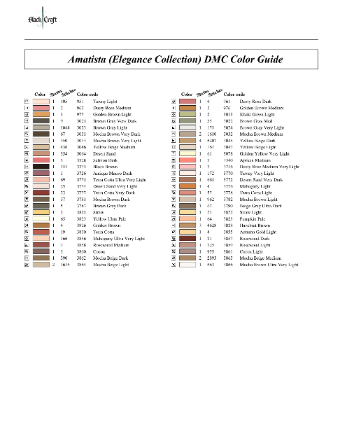 Amatista (Elegance Collection) Chart Pack