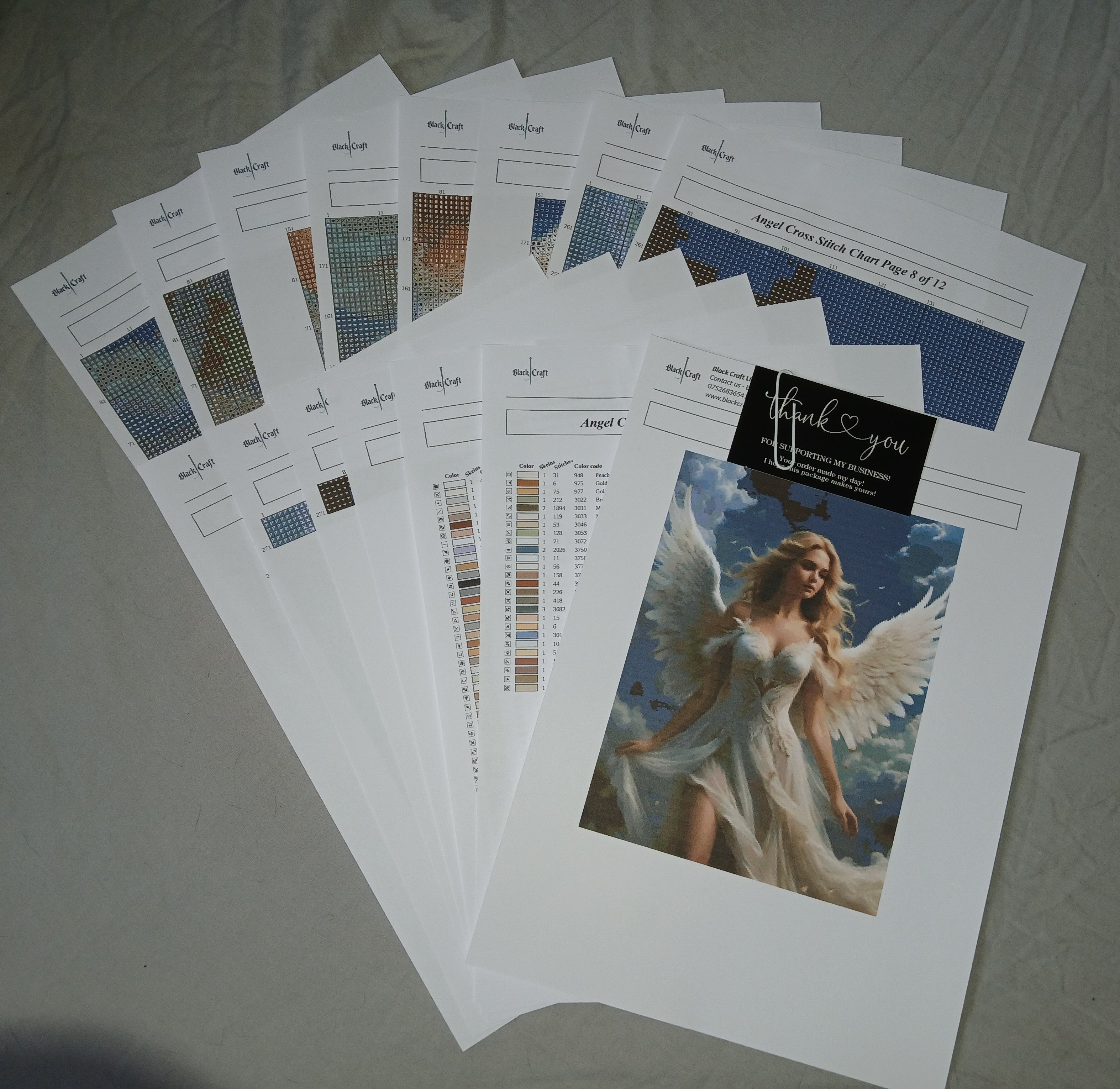 Angel Cross Stitch Chart (DMC)