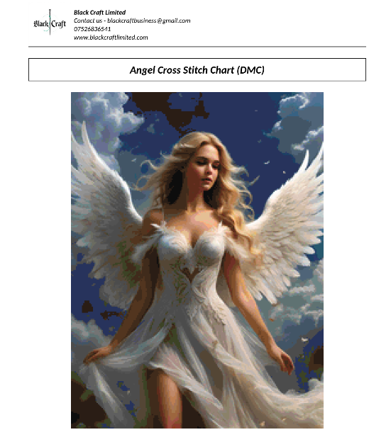 Angel Cross Stitch Chart (DMC)
