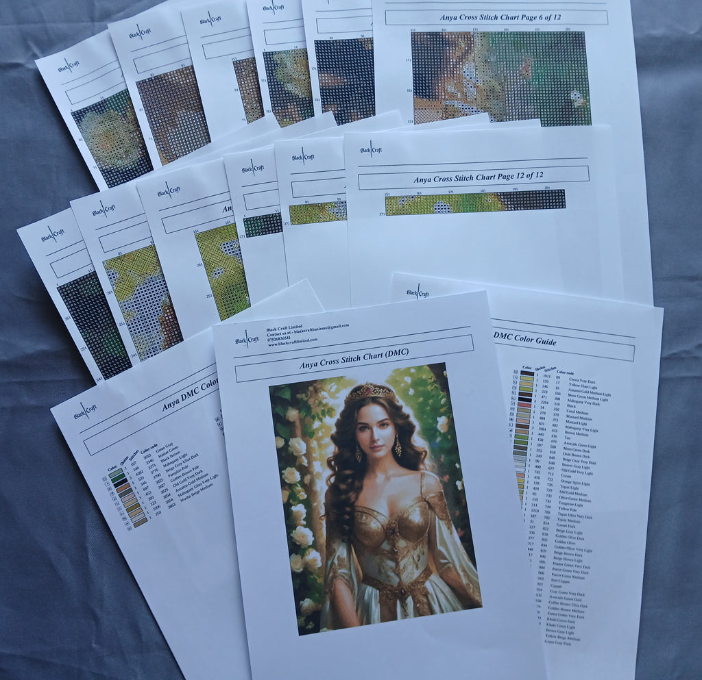 Anya Cross Stitch Chart Pattern