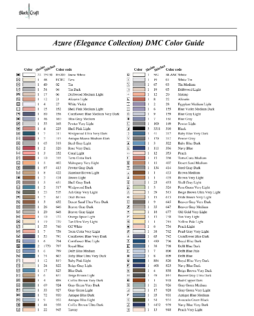 Azure Cross Stitch Chart Pack