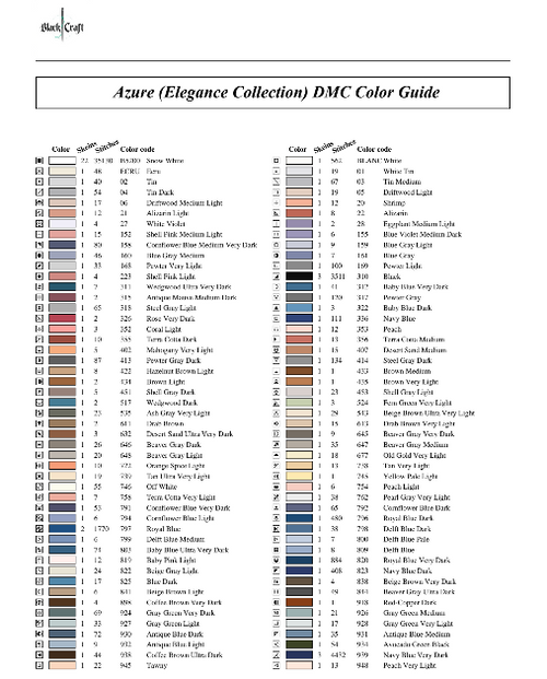 Azure Cross Stitch Chart Pack