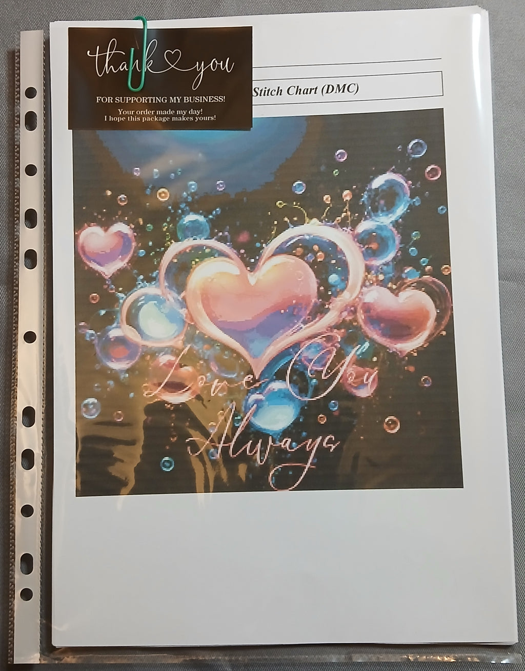 Bubble Love Cross Stitch Chart