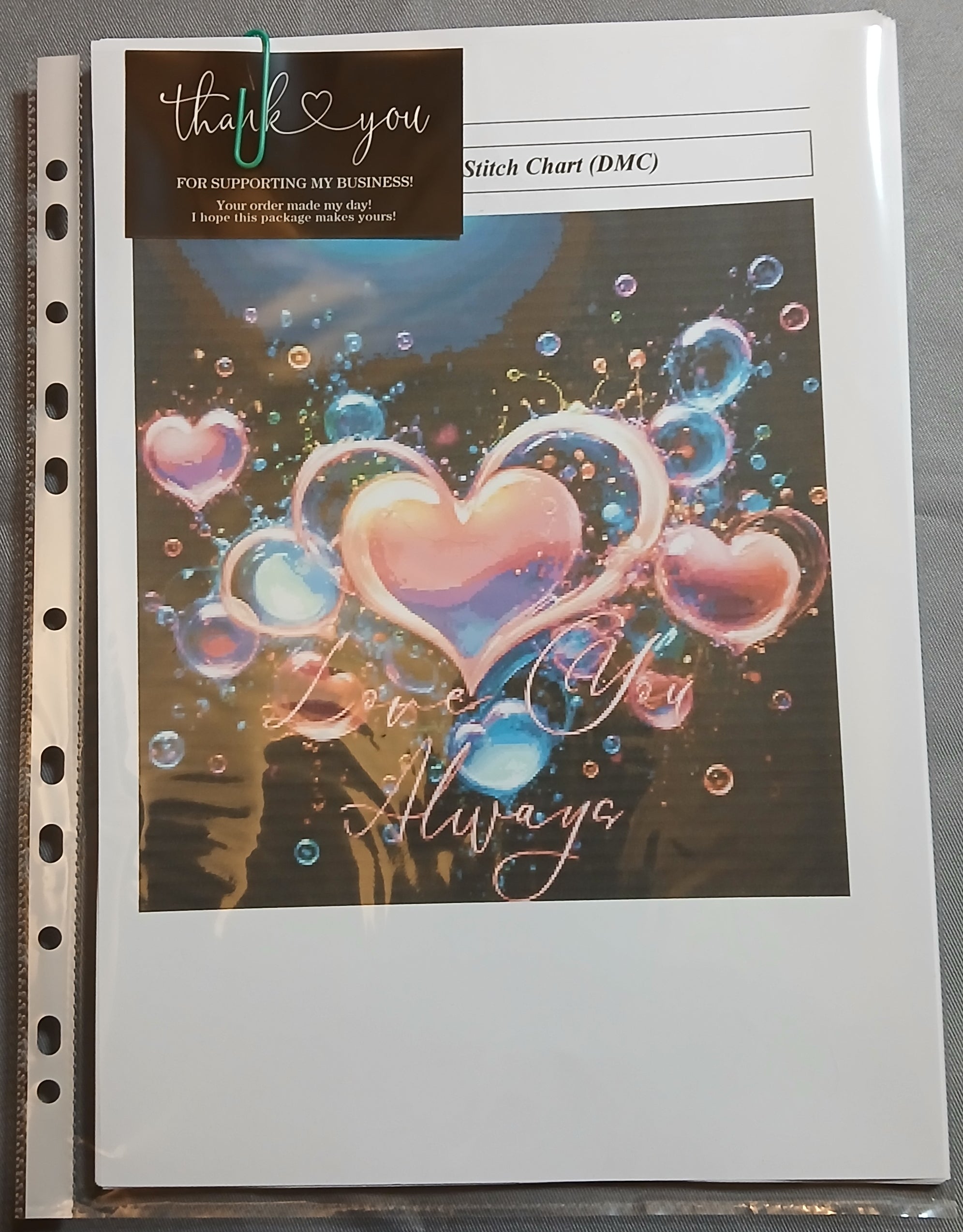 Bubble Love Cross Stitch Chart