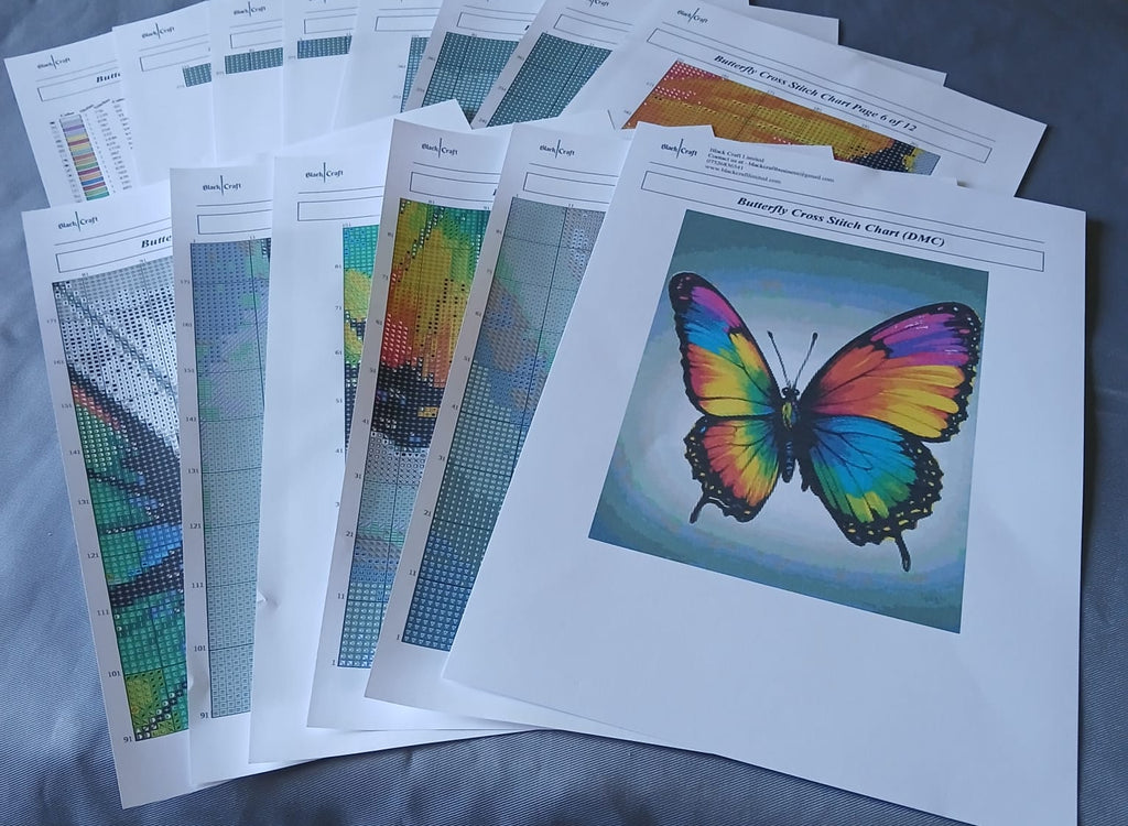 Buttterfly Cross Stitch Chart Pack (DMC)
