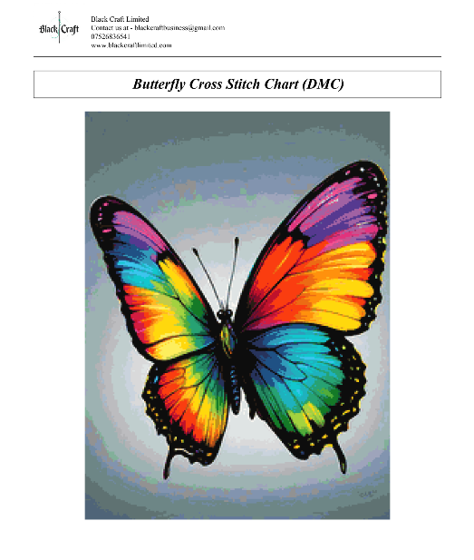 Buttterfly Cross Stitch Chart Pack (DMC)