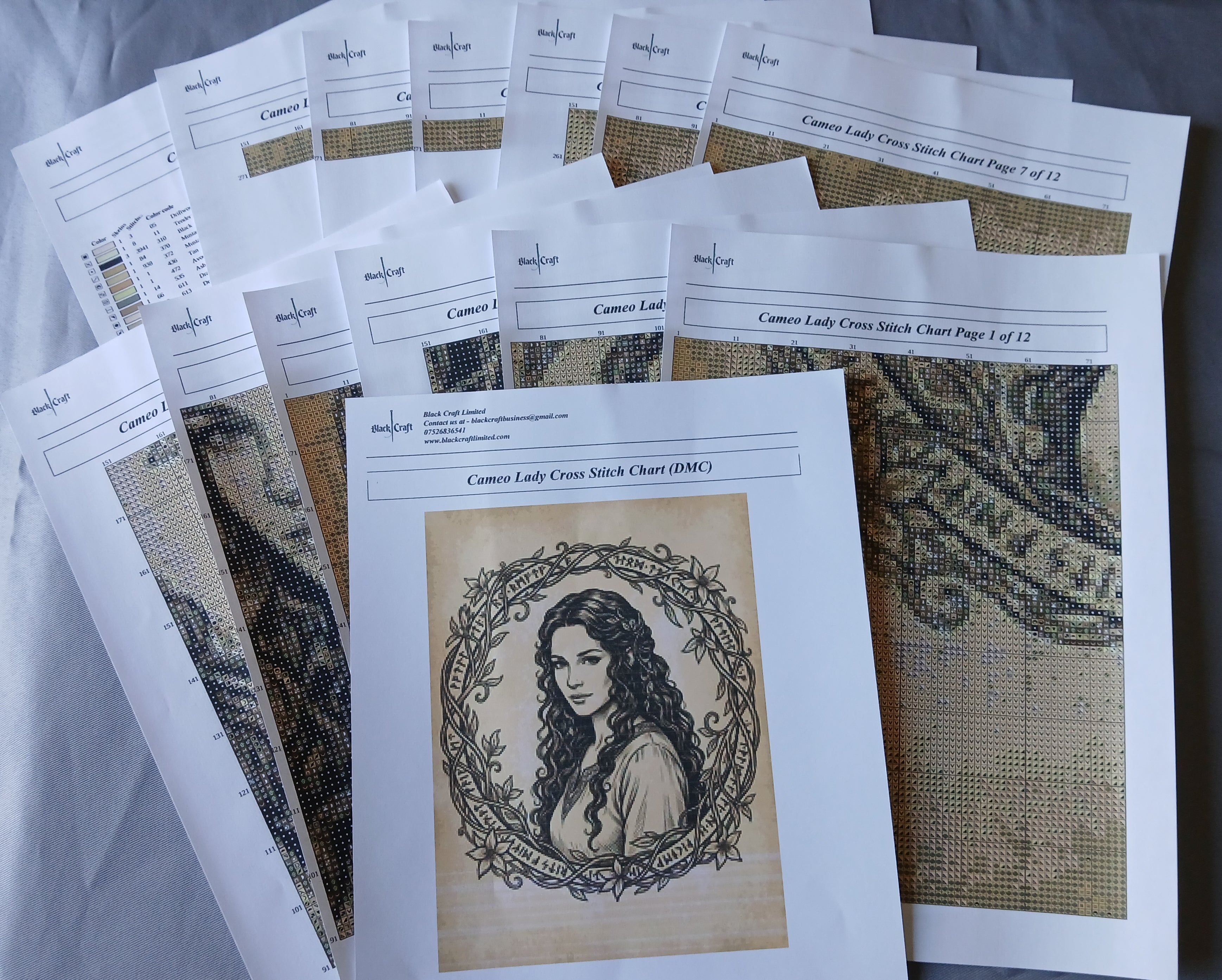 Cameo Lady Cross Stitch Pack (DMC)