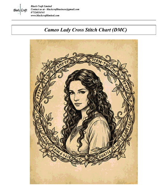 Cameo Lady Cross Stitch Pack (DMC)