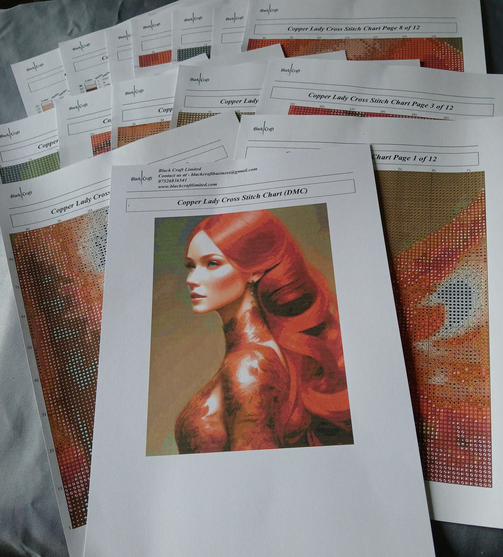 Copper Lady Cross Stitch Chart