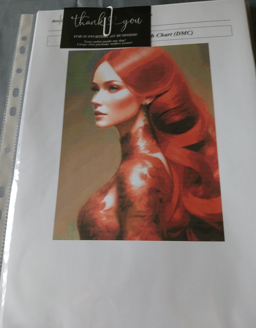 Copper Lady Cross Stitch Chart