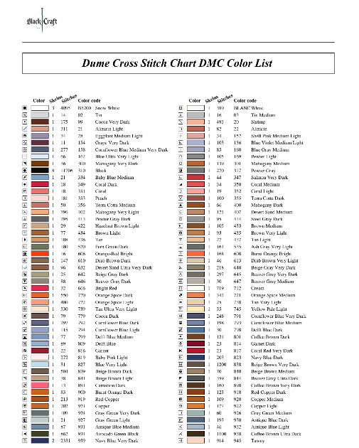 Dume Cross Stitch Chart