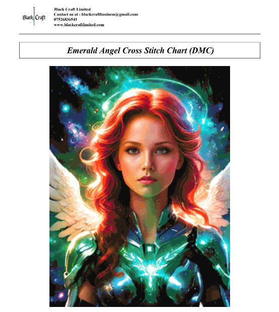 Emerald Angel Cross Stitch Chart