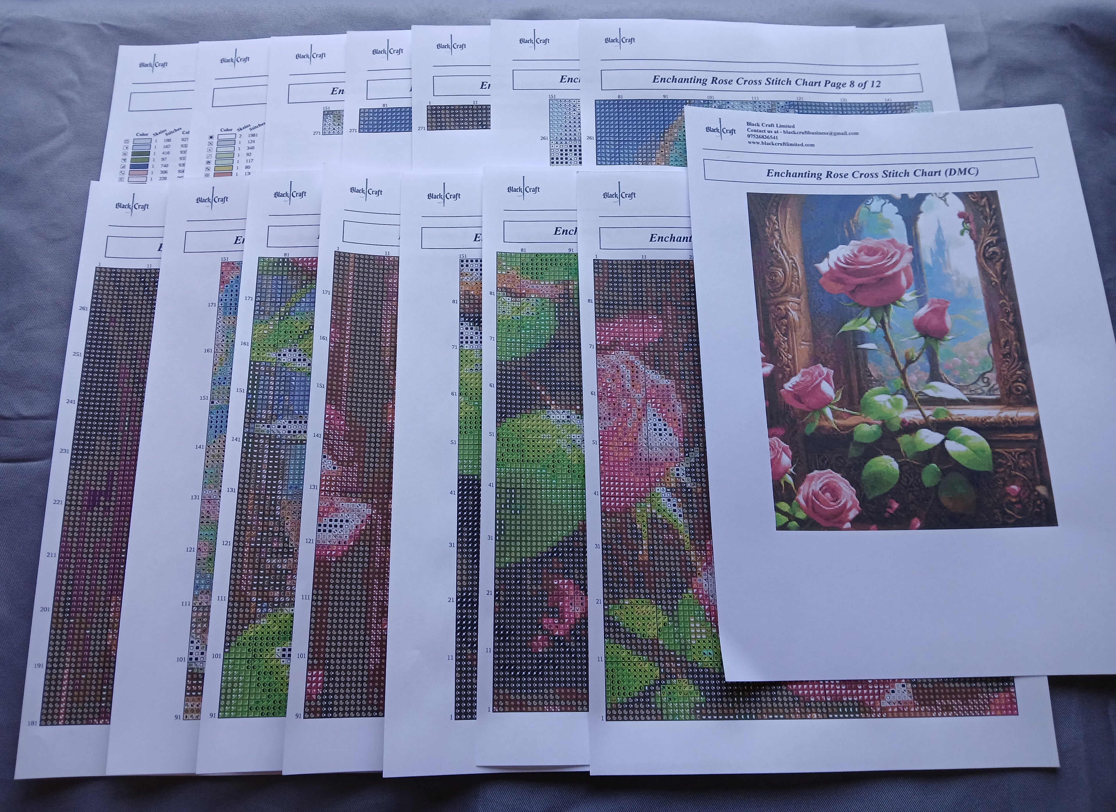Enchanting Rose Cross Stitch Chart