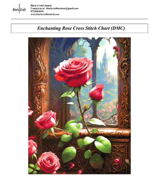 Enchanting Rose Cross Stitch Chart