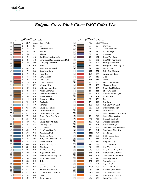 Enigma Cross Stitch Chart