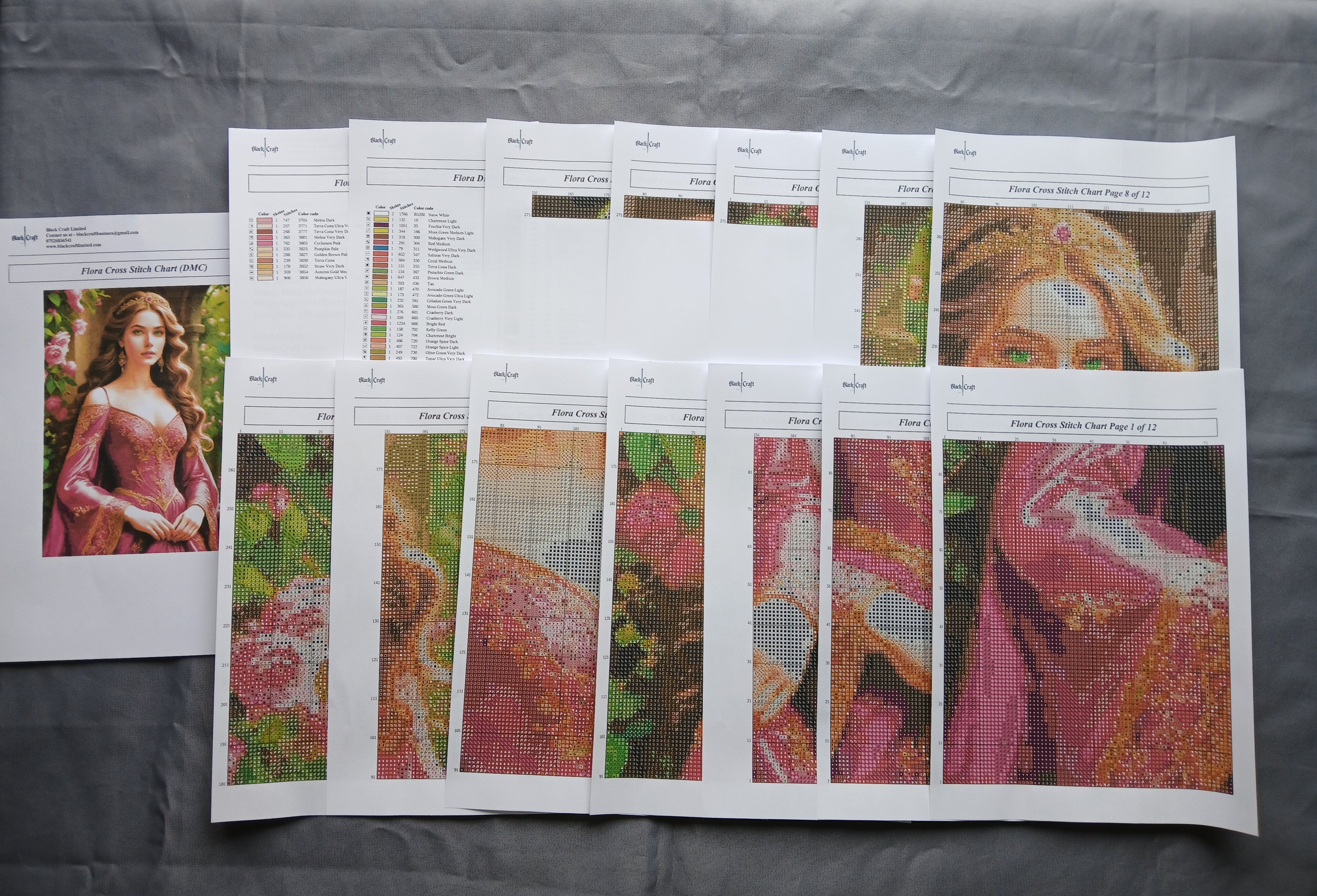 Flora Cross Stitch Chart