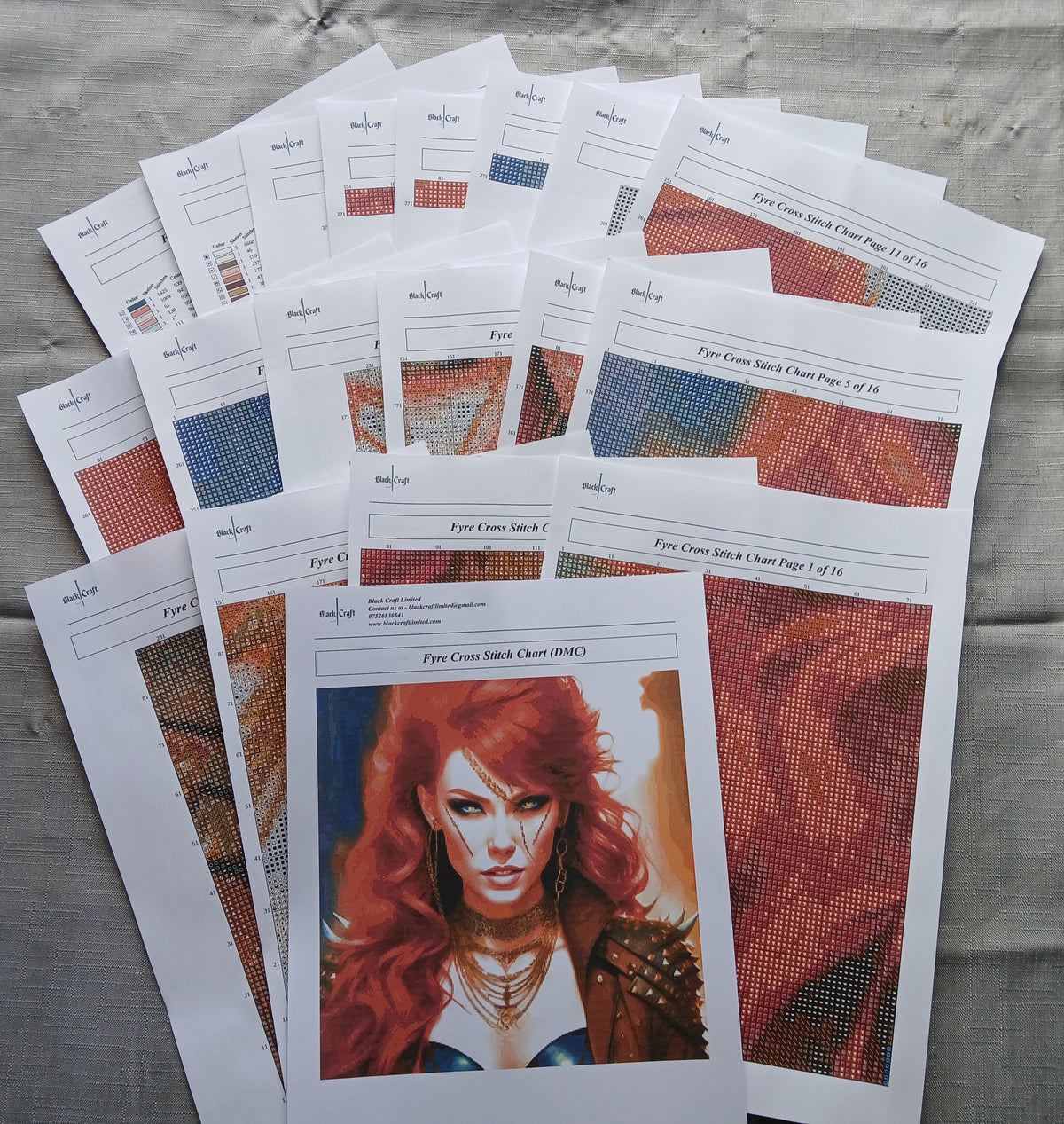 Fyre Cross Stitch Chart Pattern