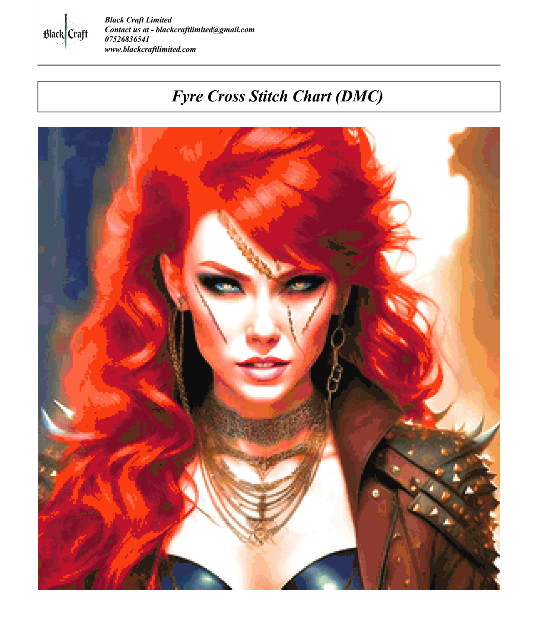 Fyre Cross Stitch Chart Pattern