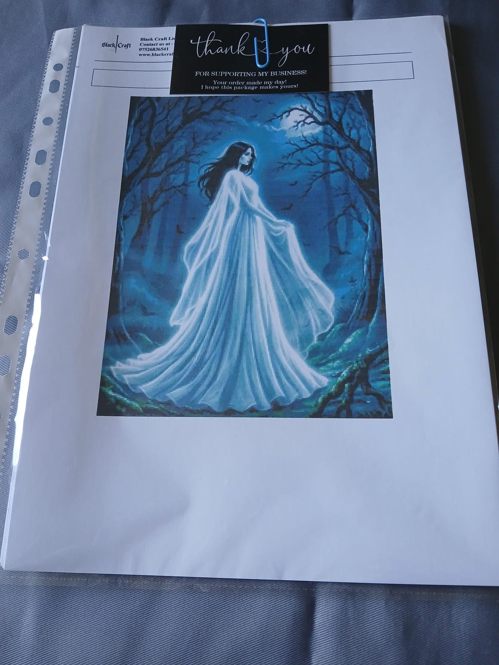 Ghost Cross Stitch Chart (DMC)