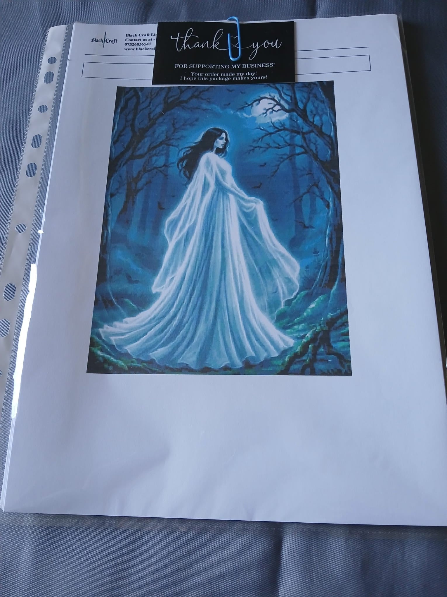 Ghost Cross Stitch Chart (DMC)