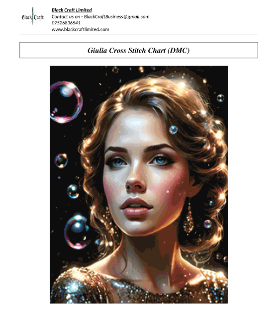Giulia DMC Cross Stitch Chart 