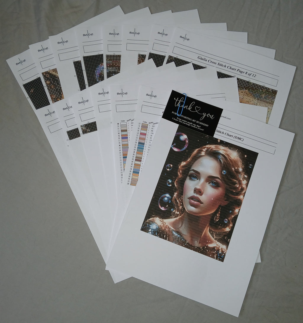 Giulia DMC Cross Stitch Chart 