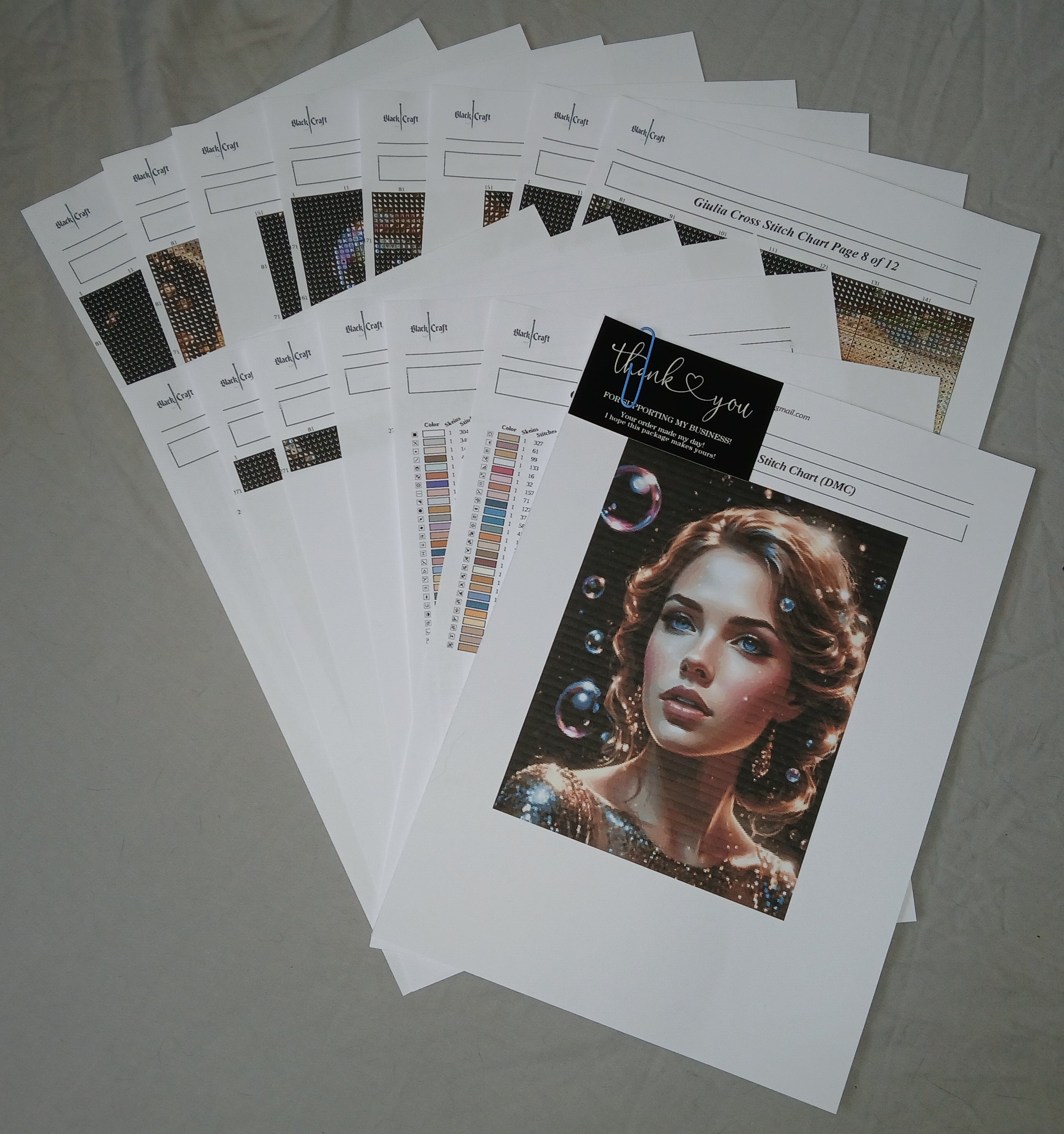 Giulia DMC Cross-Stitch Chart