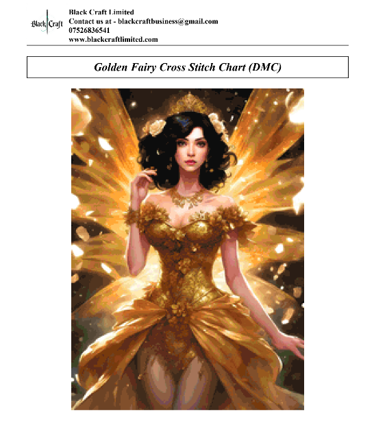 Golden Fairy Cross Stitch Chart