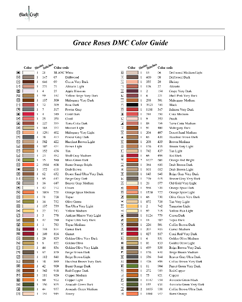 Grace Cross Stitch Chart