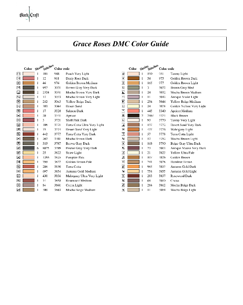 Grace Cross Stitch Chart