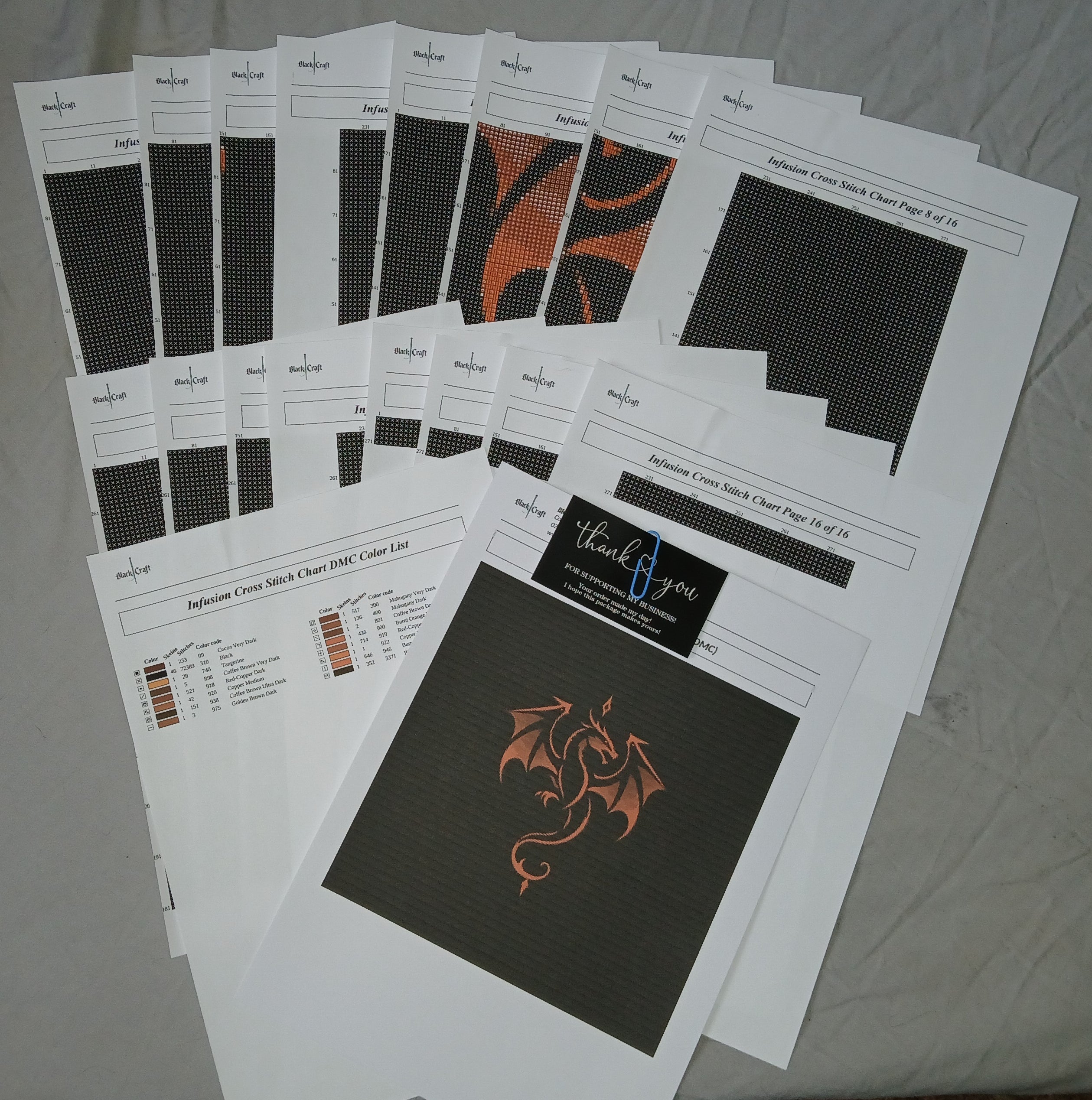 Infusion Cross Stitch Chart (DMC)