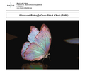 Iridescent Butterfly Cross Stitch Chart Pattern