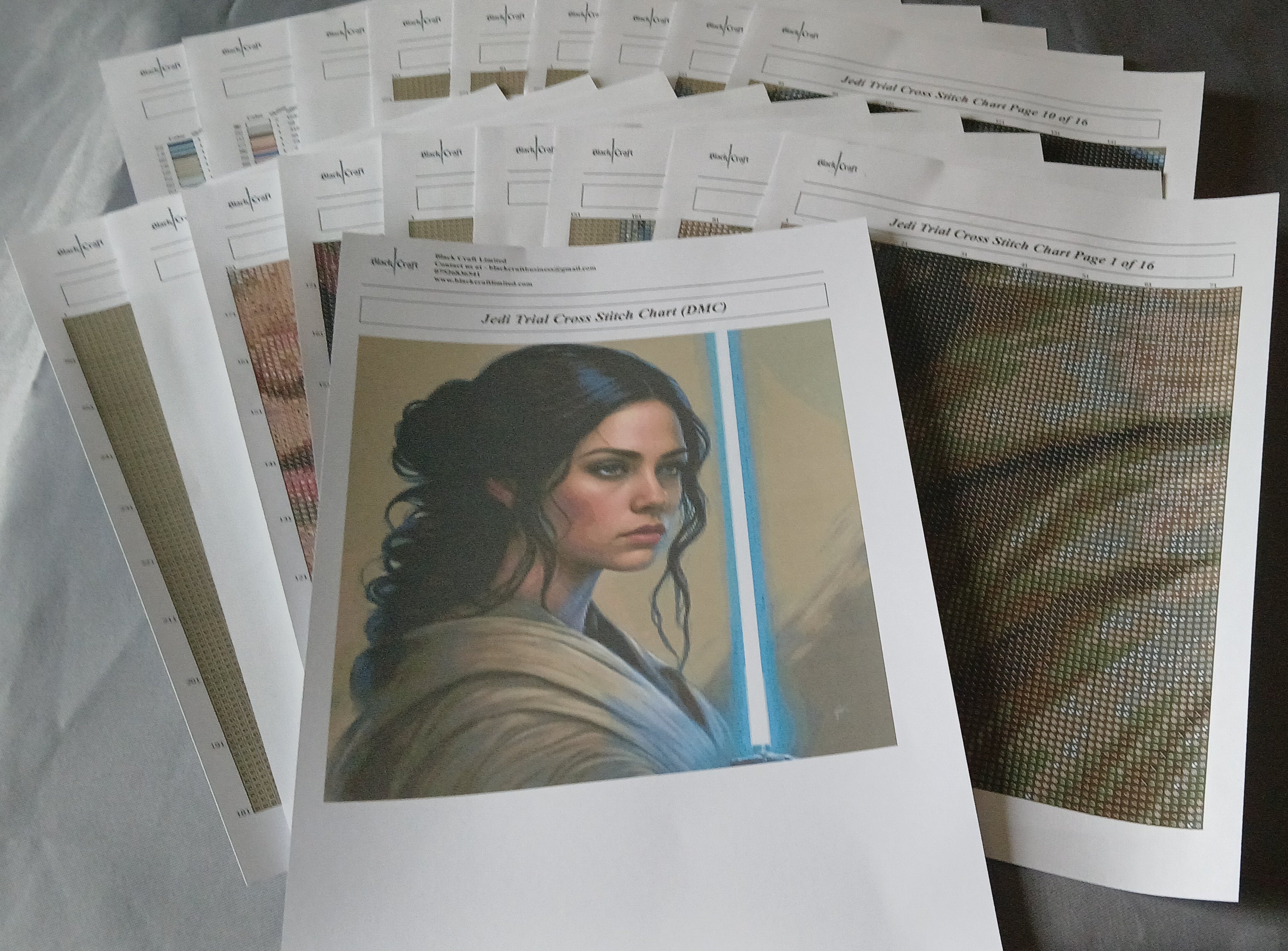 Jedi Trial Cross Stitch Chart (DMC)