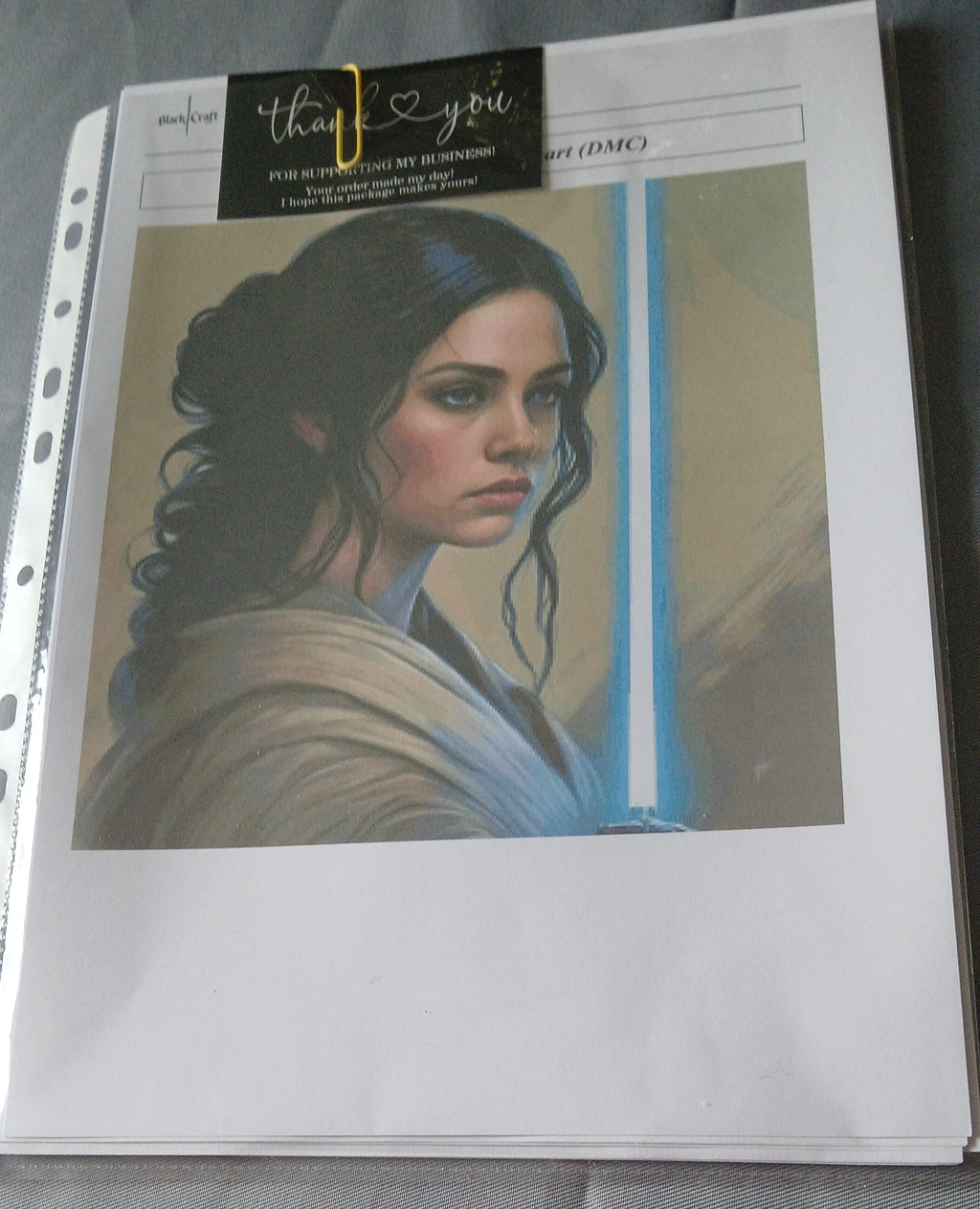Jedi Trial Cross Stitch Chart (DMC)