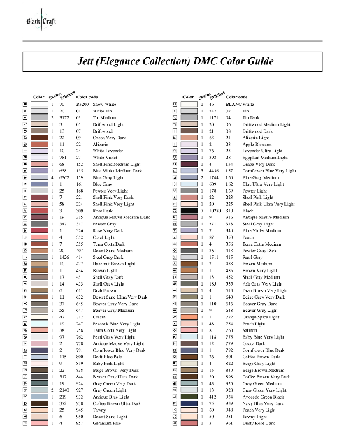 Jett Cross Stitch Pattern