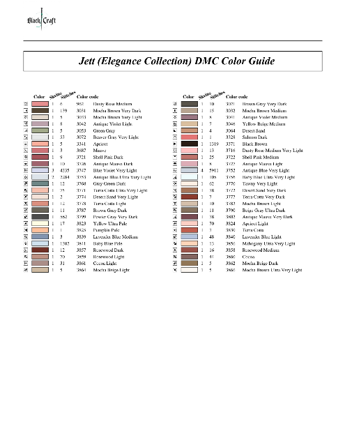 Jett Cross Stitch Pattern