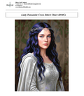 Lady Tanzanite Cross Stitch Chart Pattern