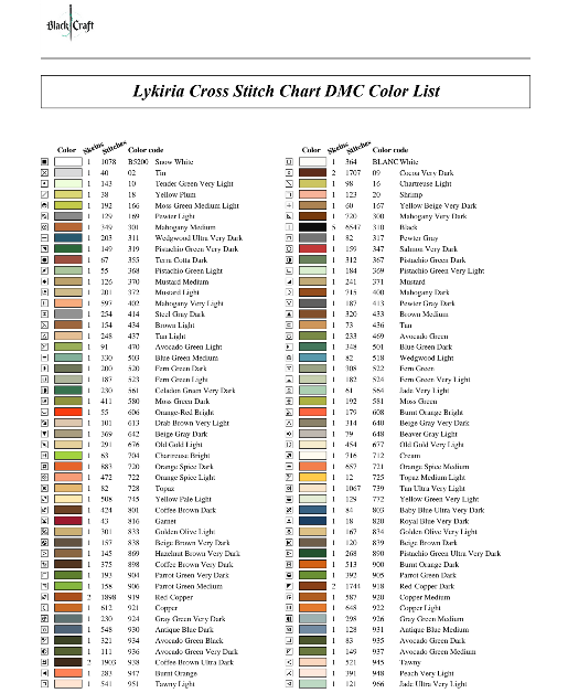 Lykiria Cross Stitch Chart