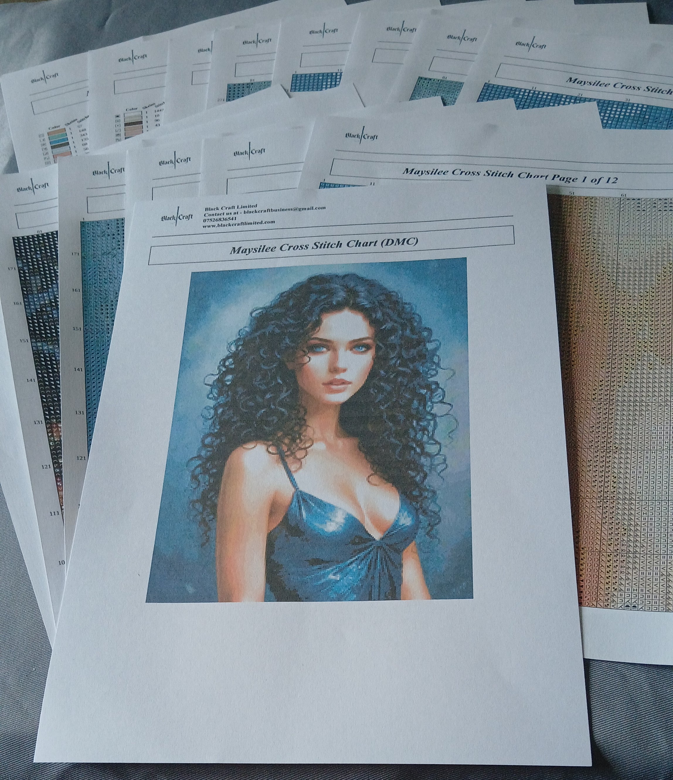 Maysilee Cross Stitch Chart (DMC)