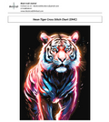 Neon Tiger Cross Stitch Chart (DMC)