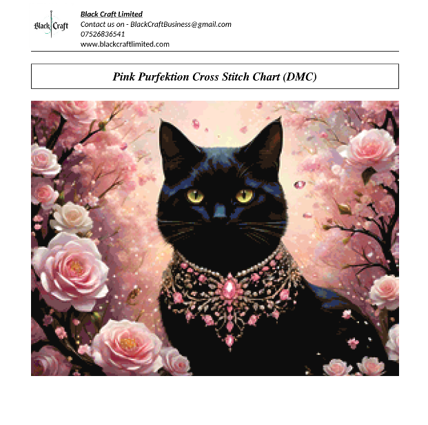Pink Purfektion Cross Stitch Chart (DMC)