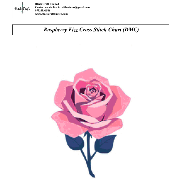Raspberry Fizz Cross Stitch Chart (DMC)