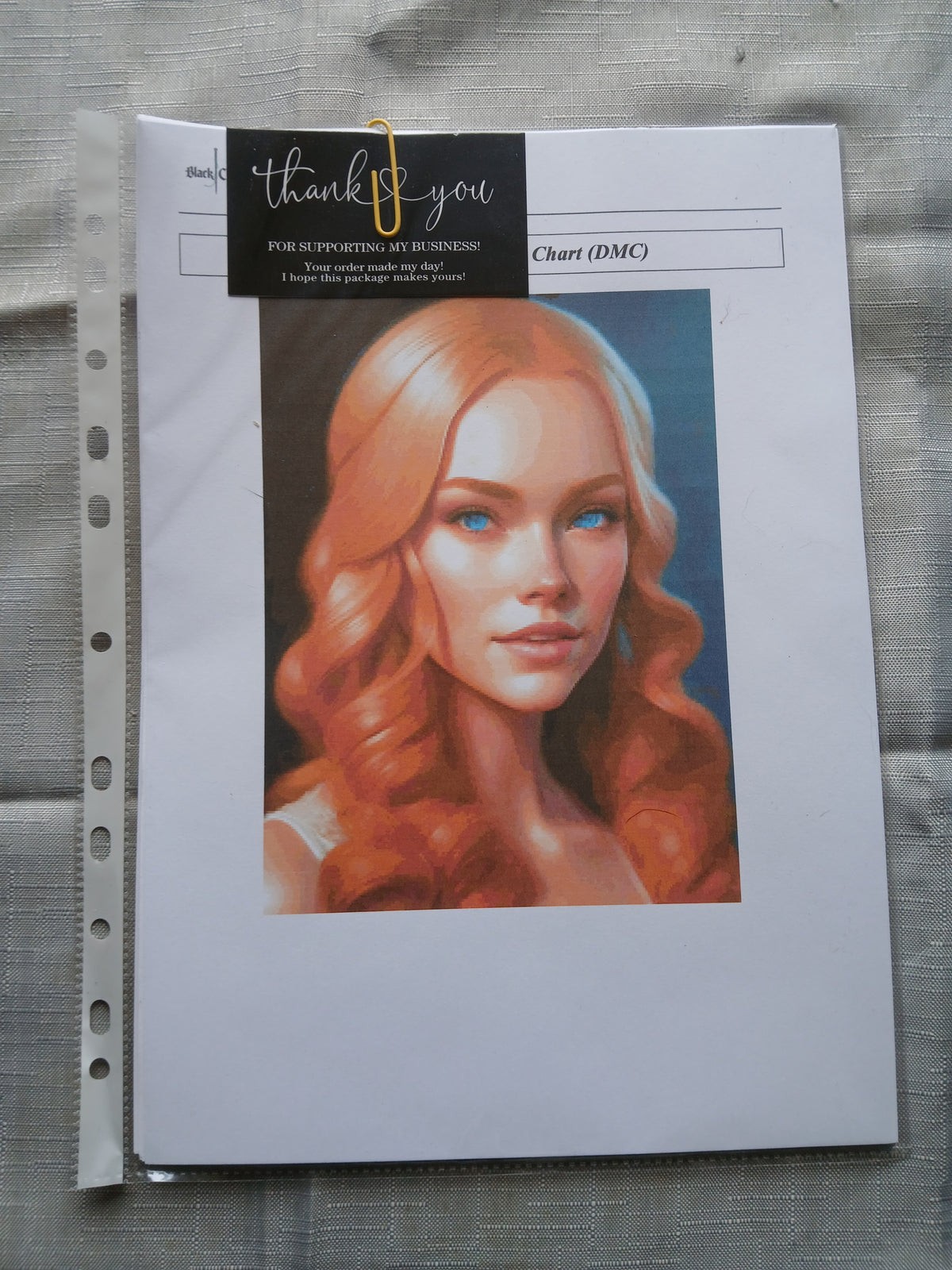 Rose Gold Cross Stitch Chart Pattern