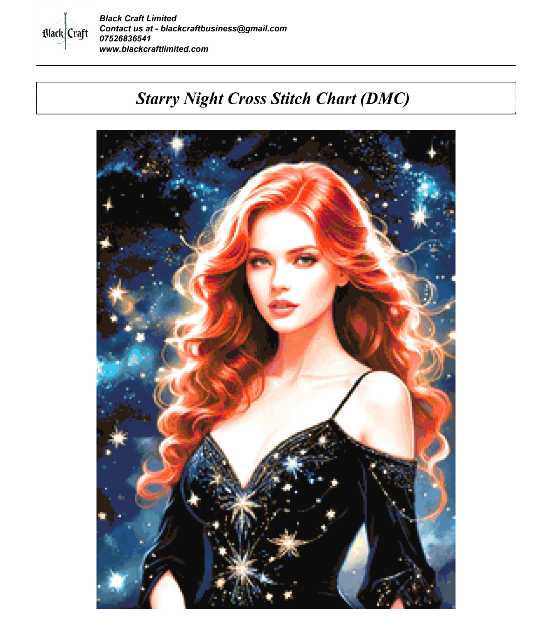Starry Night Cross Stitch Chart