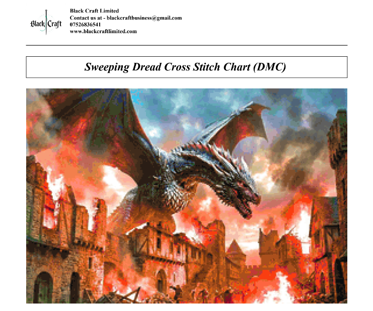 Sweeping Dread Cross Stitch Chart Pattern