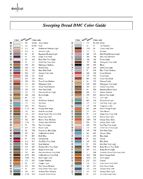 Sweeping Dread Cross Stitch Chart Pattern