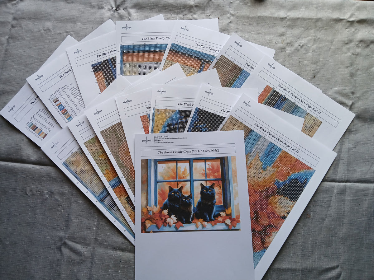 The Black Family Cross Stitch Chart Pattern