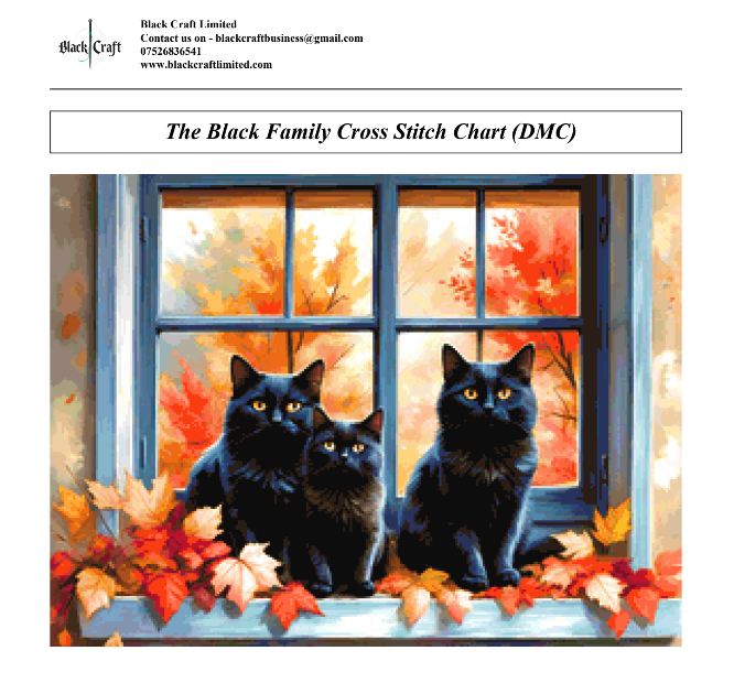 The Black Family Cross Stitch Chart Pattern