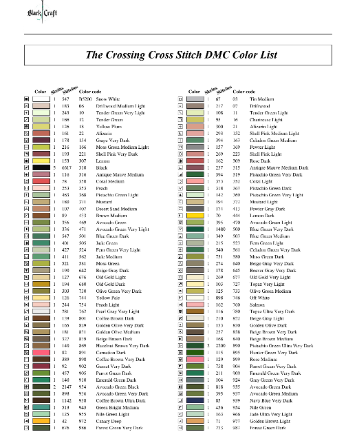 The Crossing Cross Stitch Chart